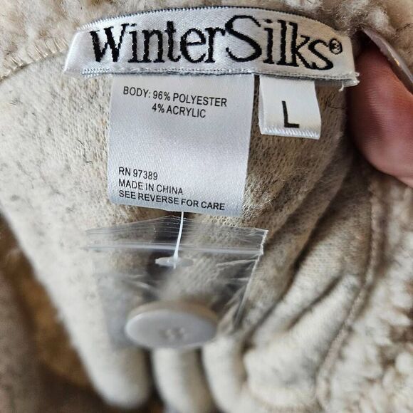 WinterSilks Oversized Sherpa Teddy Coat sz Large NWT - Picture 5 of 5